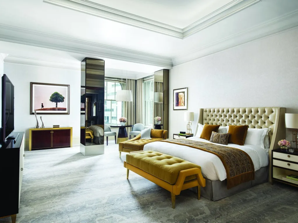 The Langham, London master bedroom